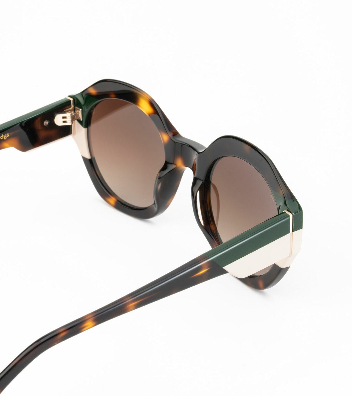 WOODYS Valeria – Lunettes de soleil femme écaille, vert & crème